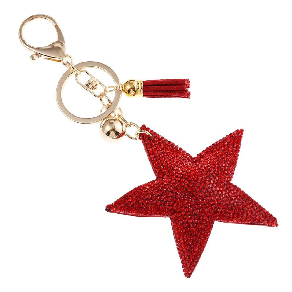 red star bag charm