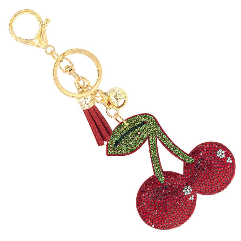 cherry bag charm