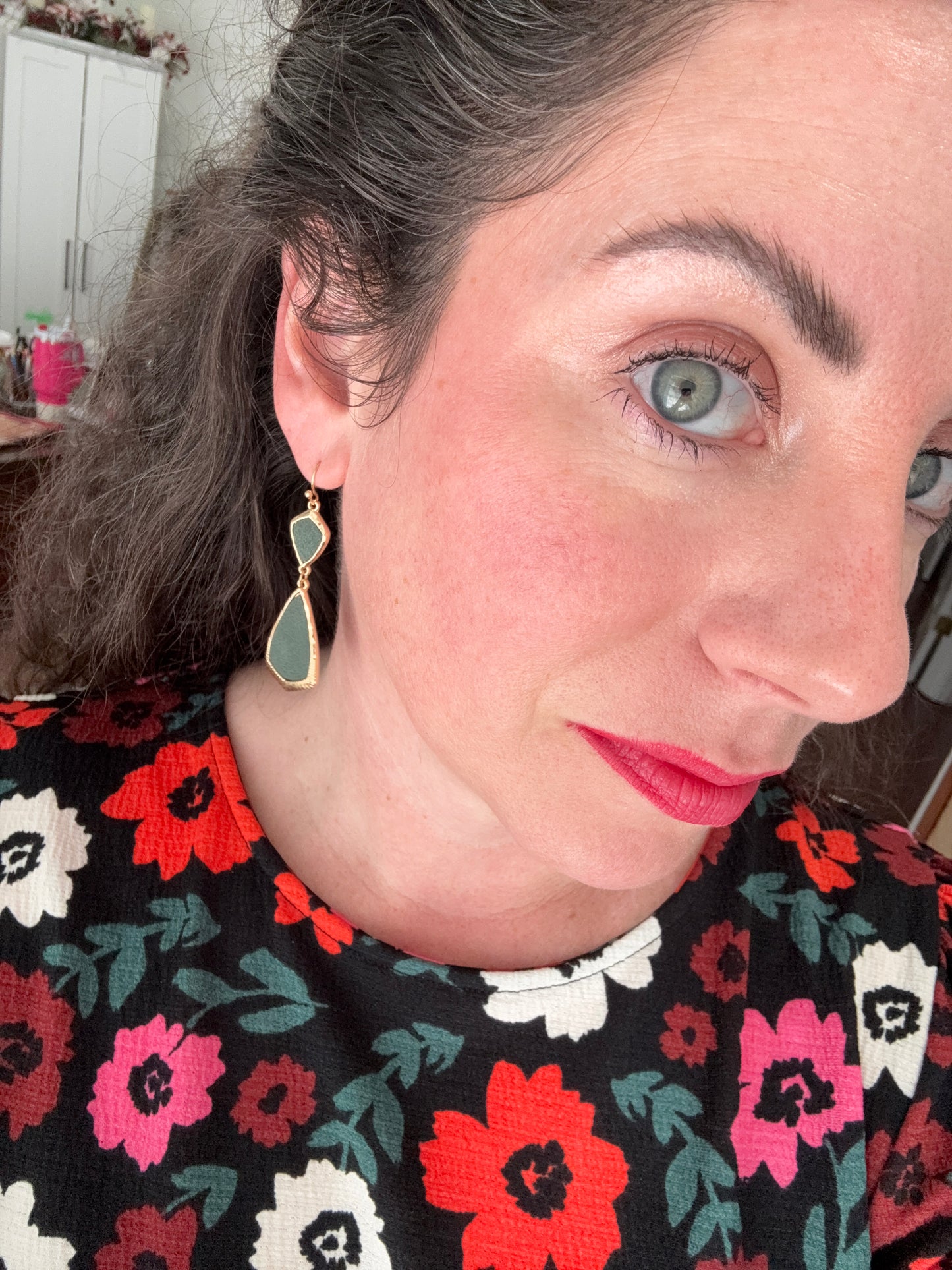 linked vegan leather fishhook drops
