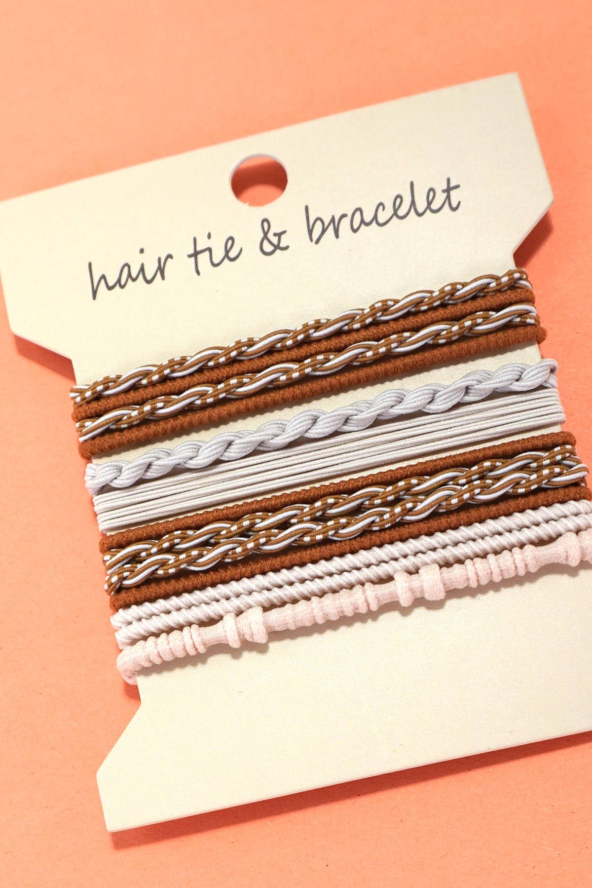LATTE BOHO DUAL FUNCTION KNOT BRACELET HAIR TIES