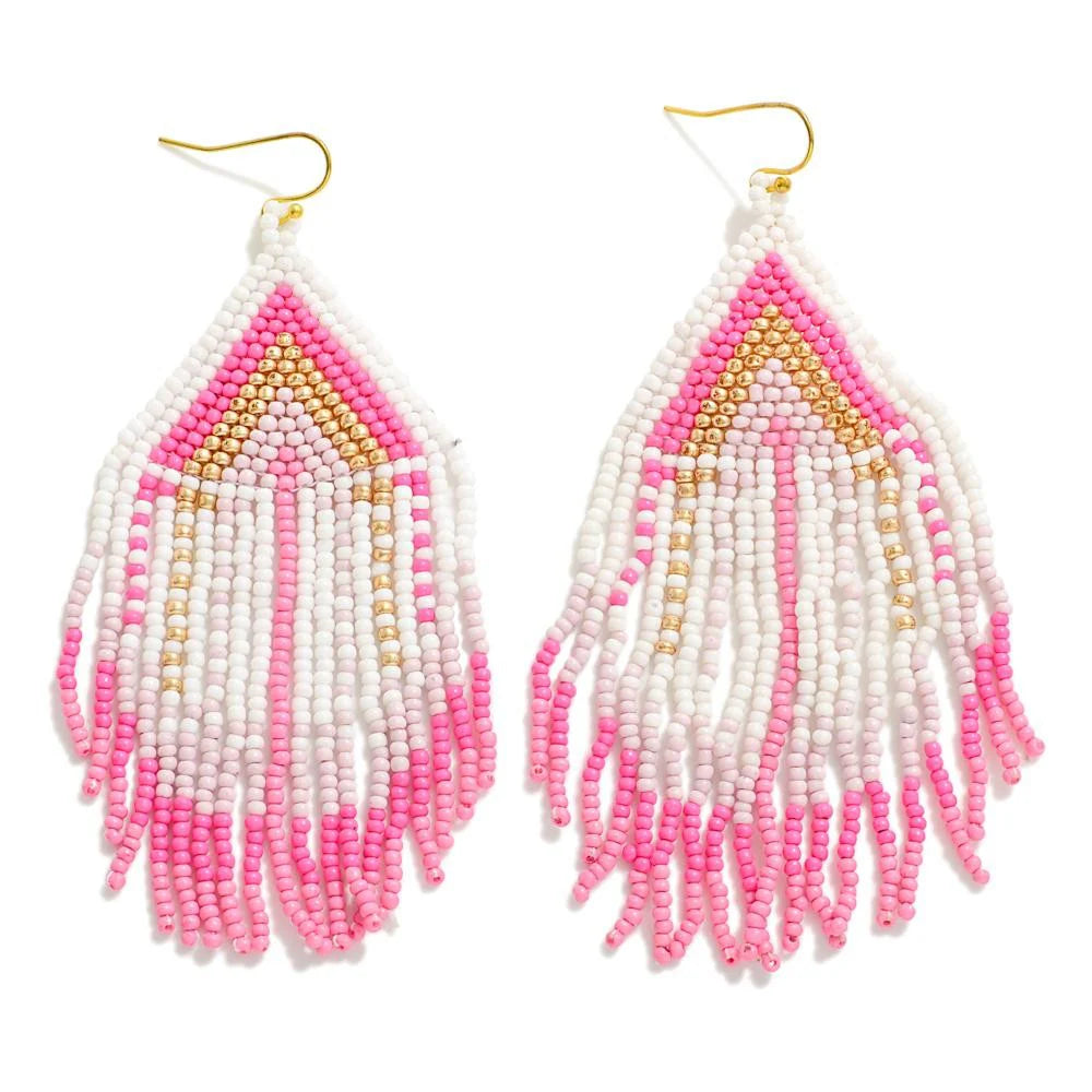 seed beaded tassel drops