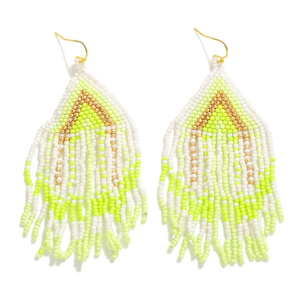 seed beaded tassel drops