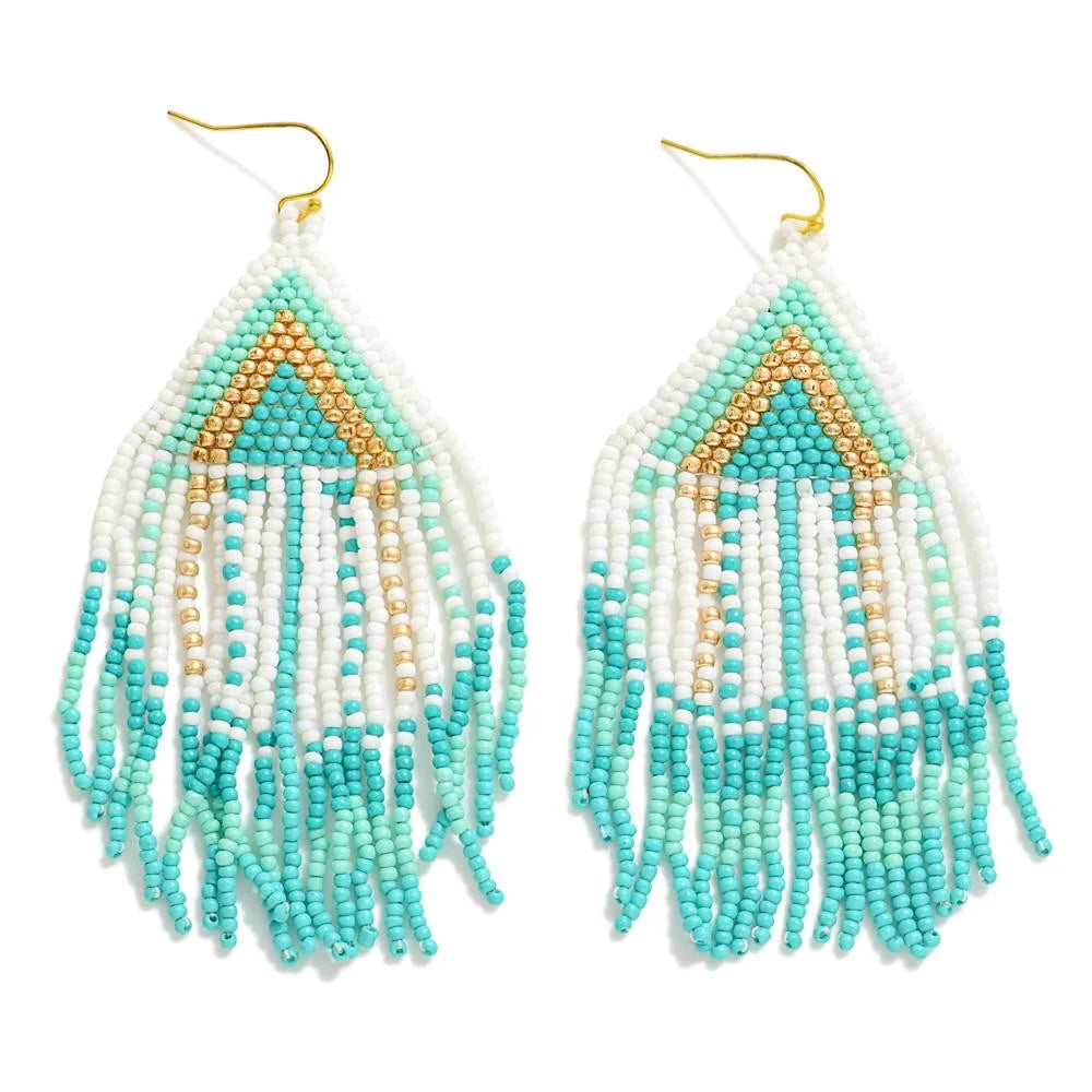 seed beaded tassel drops