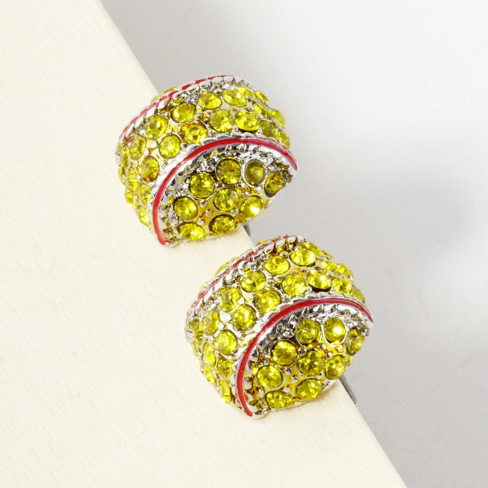 softball rhinestone studs