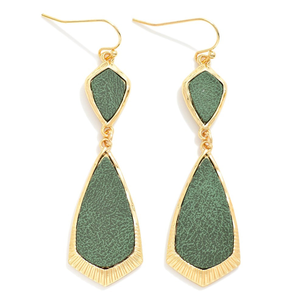 linked vegan leather fishhook drops