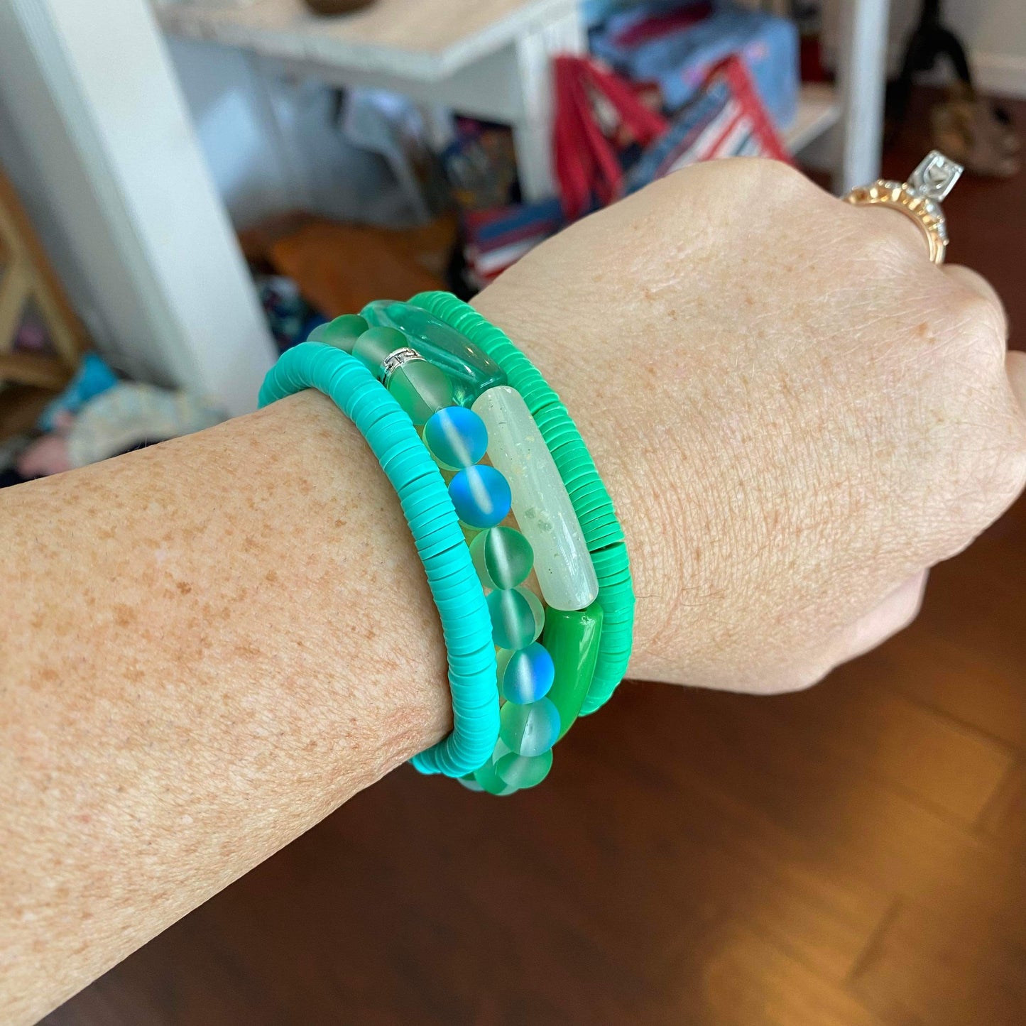 mermaid glass stacks (multiple colors)