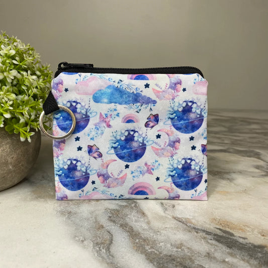 sky moon butterfly mini pouch