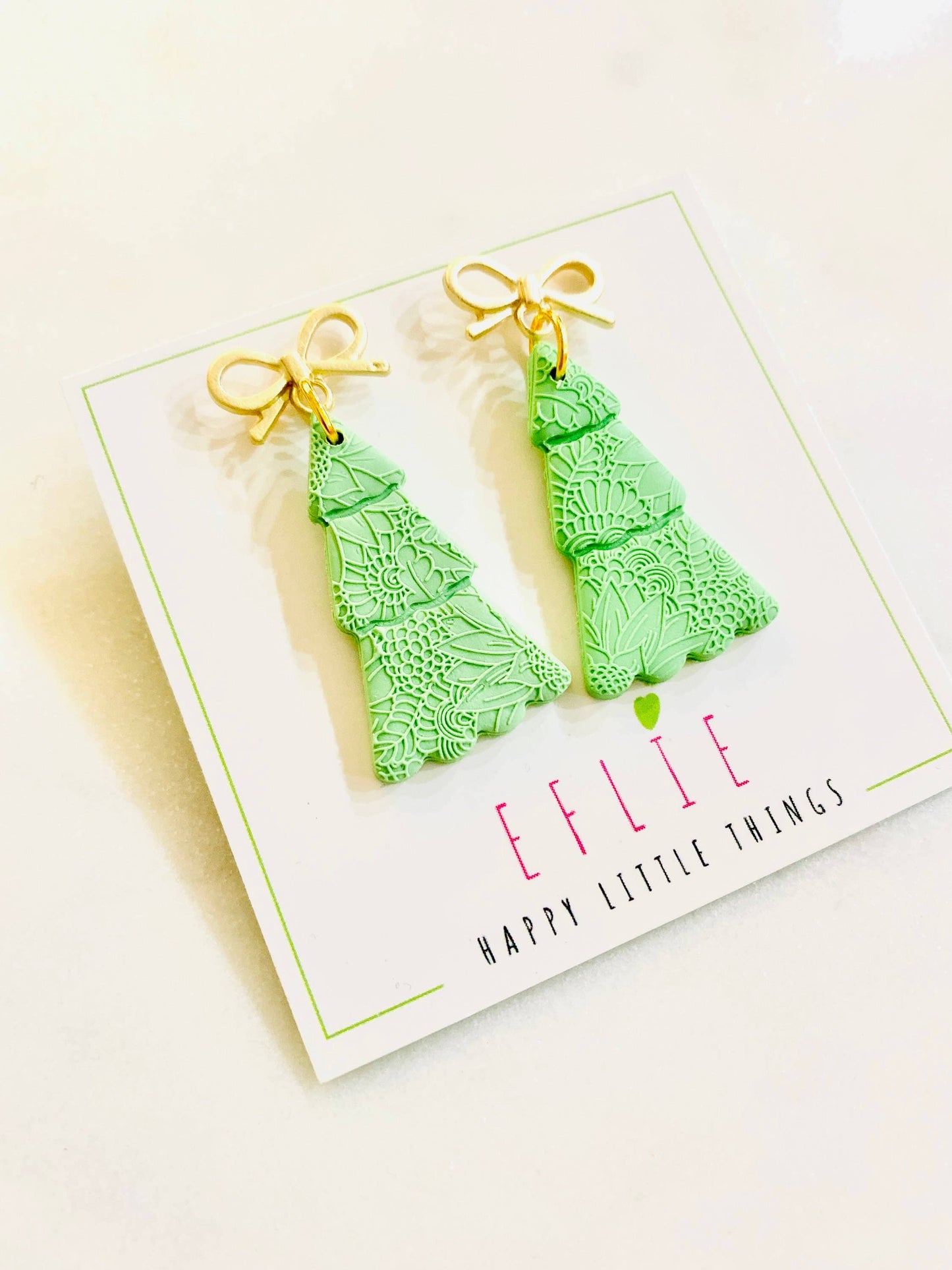 Handmade Christmas Tree Dangle Earrings Holiday Gift: I Want Them All!