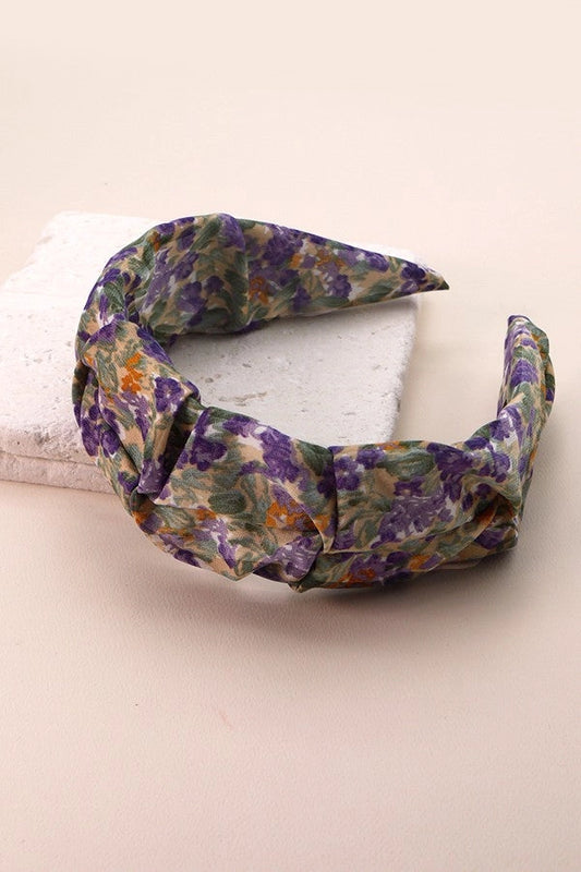 floral headband in lavender