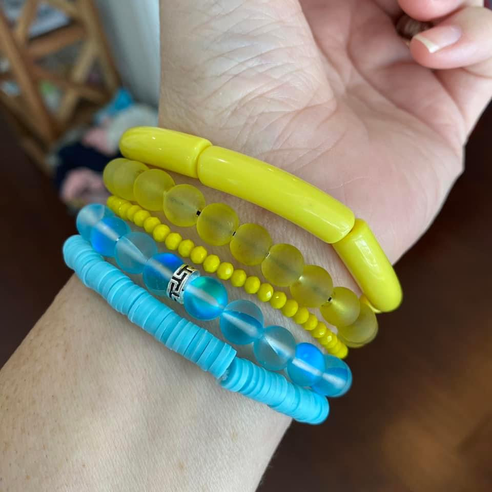 mermaid glass stacks (multiple colors)