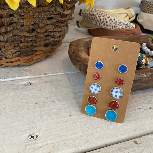 picnic basket stud set