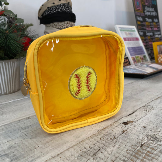 softball cosmetic bag