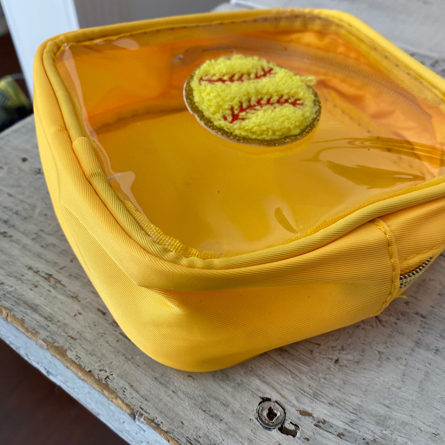 softball cosmetic bag