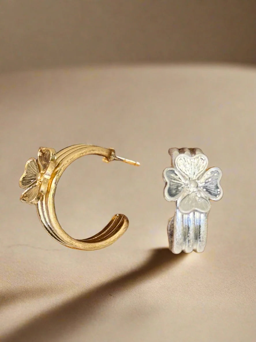 flower detail hoops