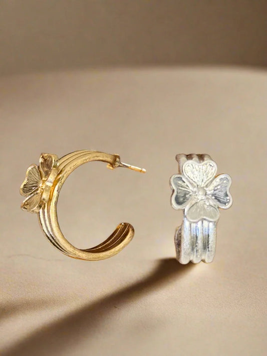 flower detail hoops