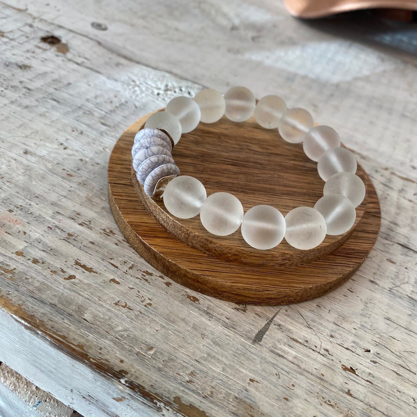 seaglass Buddha bracelets (multiple colors)