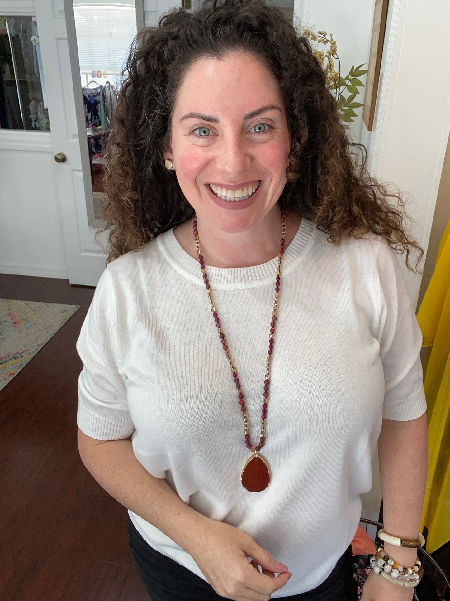 agate stone pendant necklaces