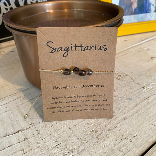 astrology precious stone adjustable bracelet / anklet