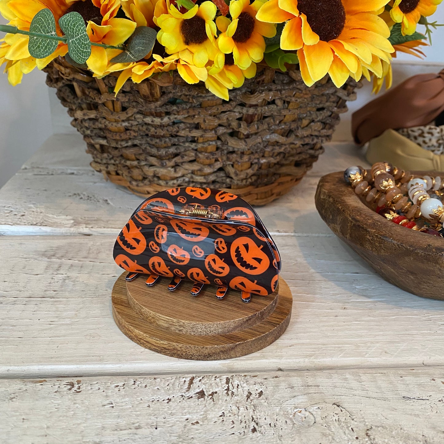 jack-o-lantern claw clip