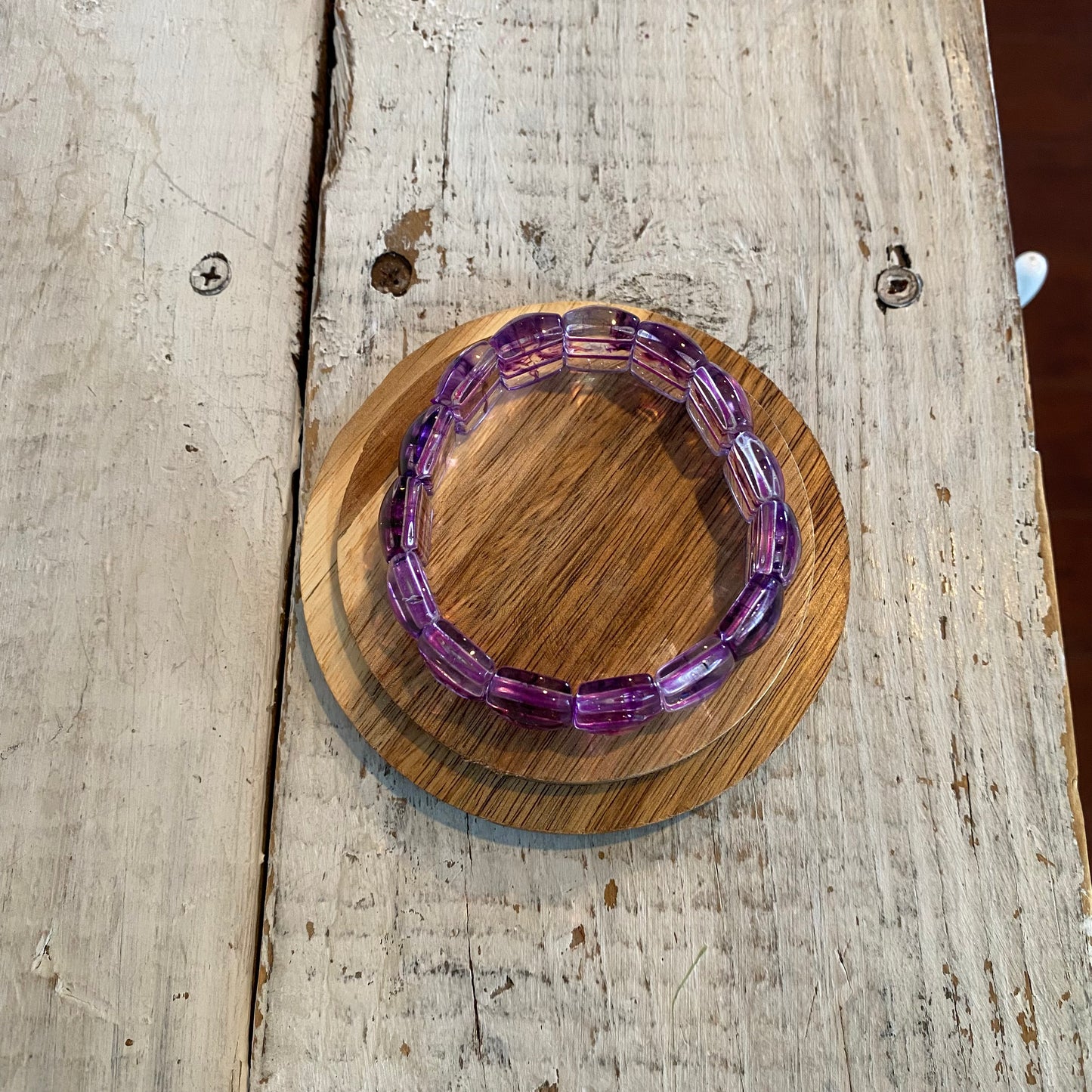 vintage glass squared bracelets