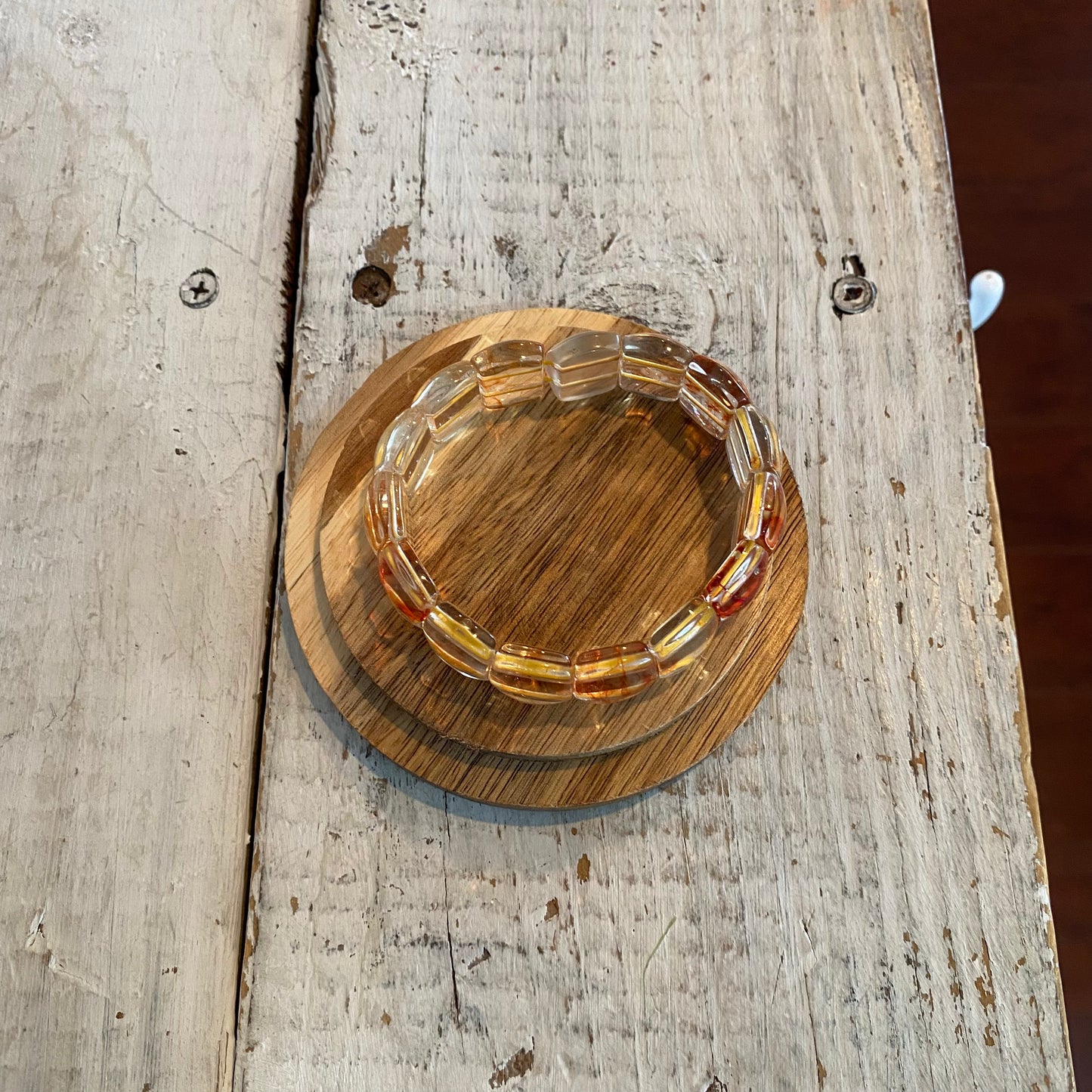 vintage glass squared bracelets