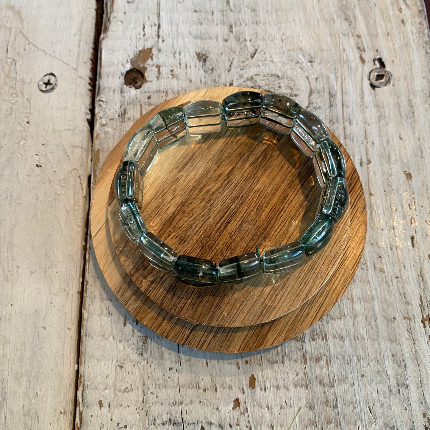 vintage glass squared bracelets