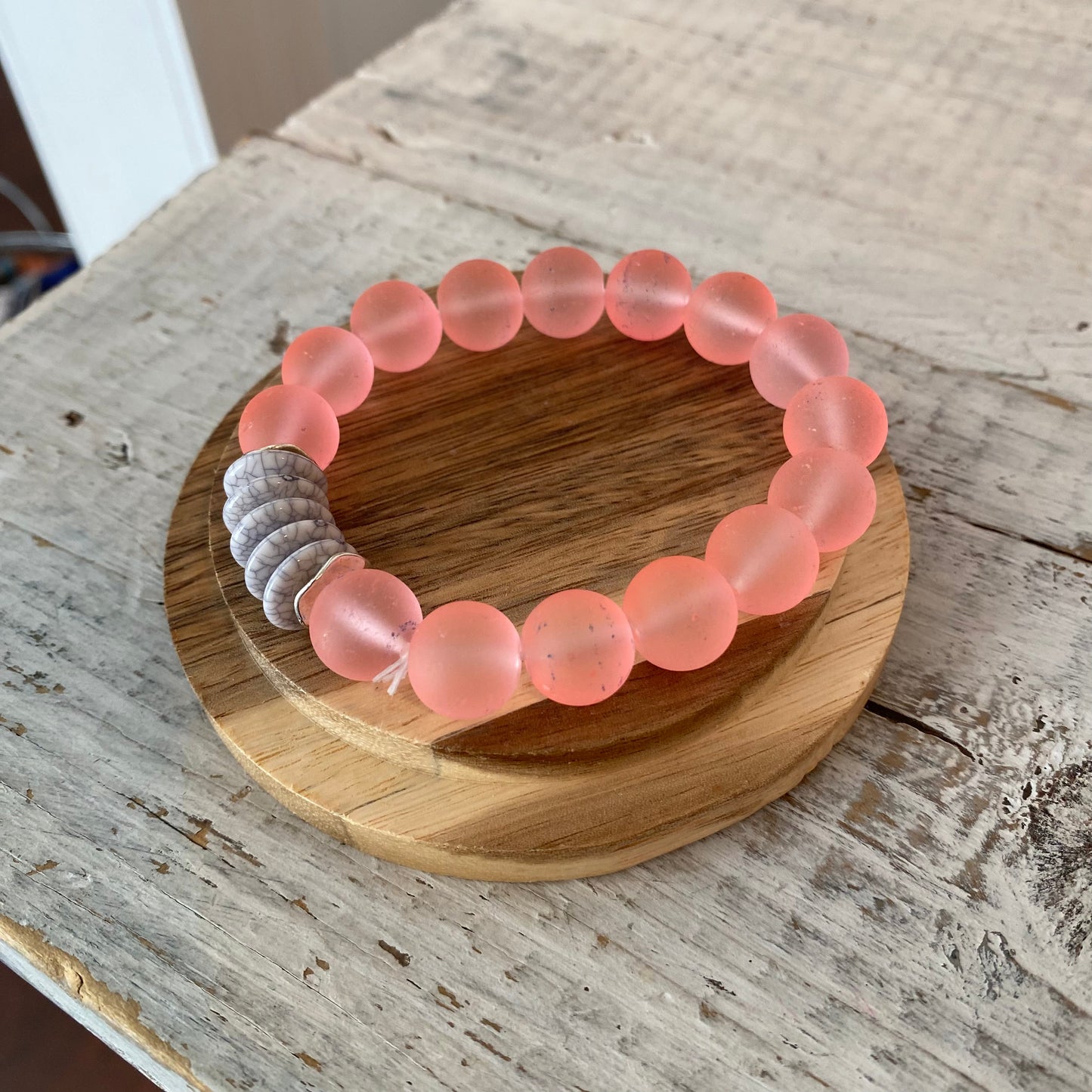 seaglass Buddha bracelets (multiple colors)