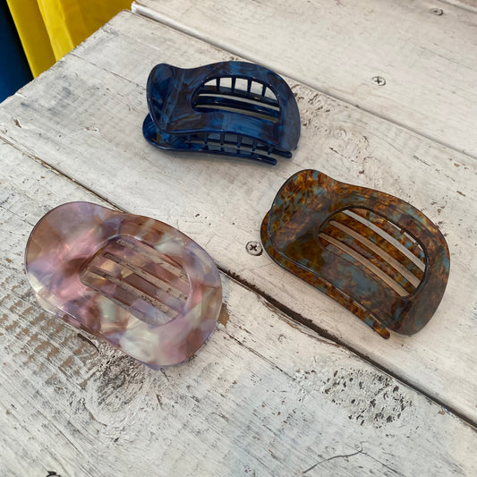 flat marble claw clips