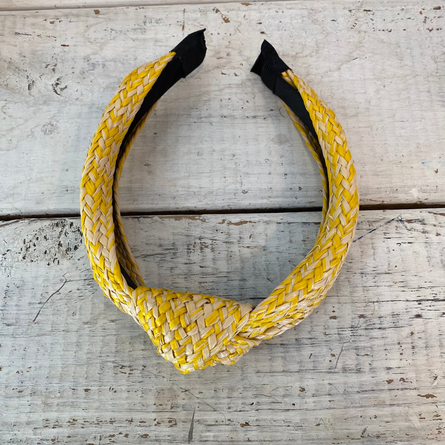 sunflower raffia woven headband
