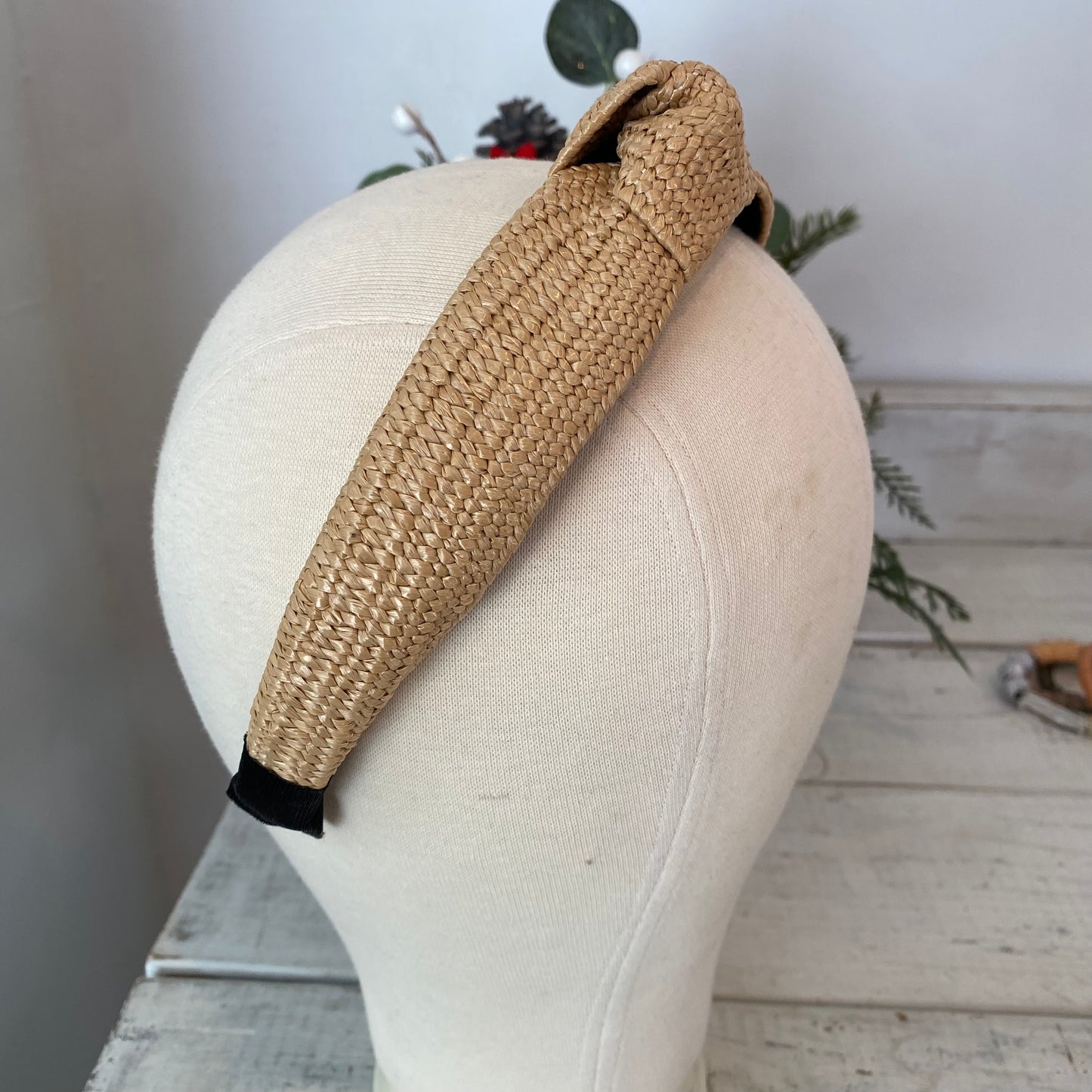 straw woven headband (raffia)