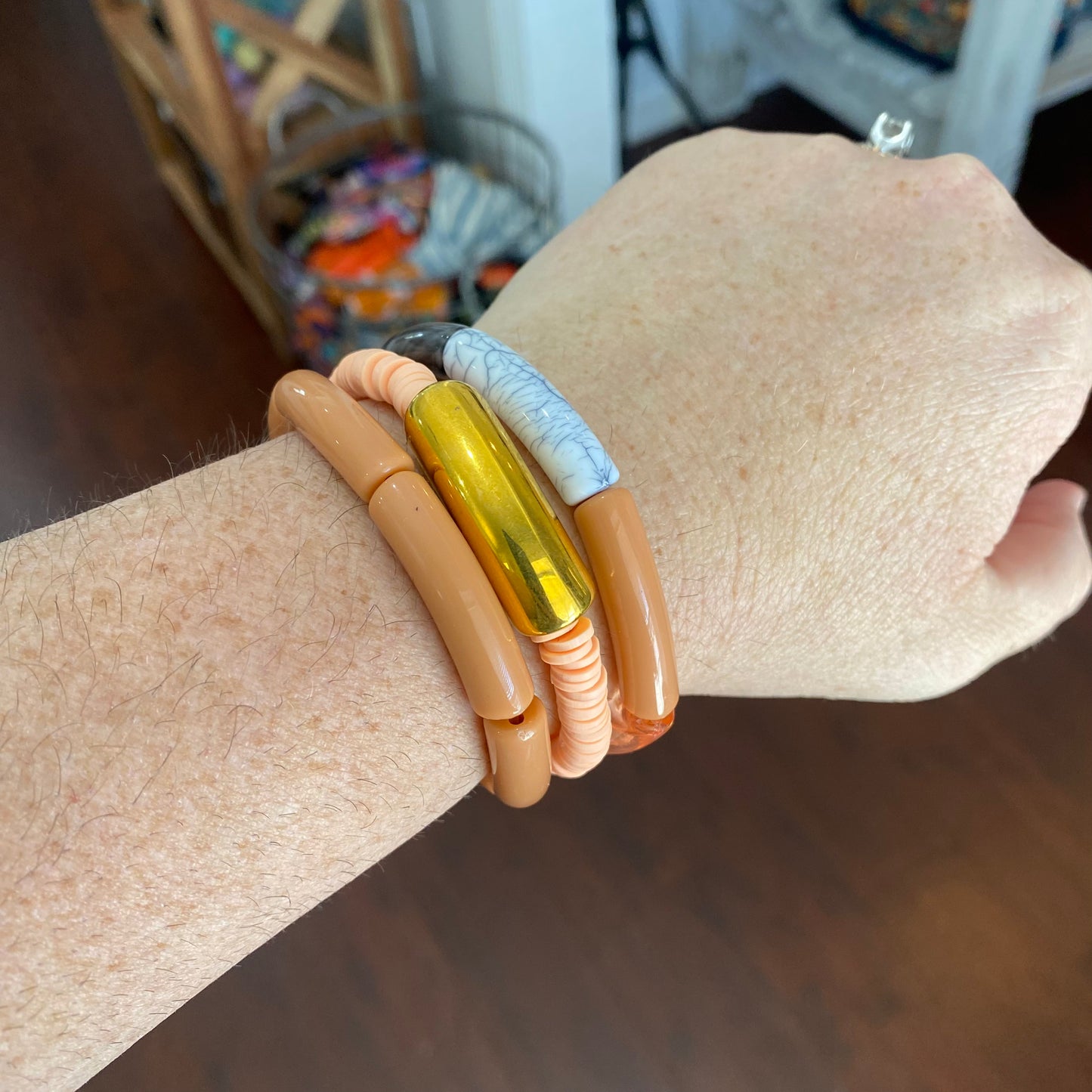 fall festival bracelet stack