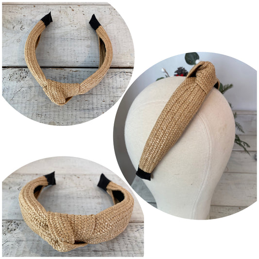 straw woven headband (raffia)