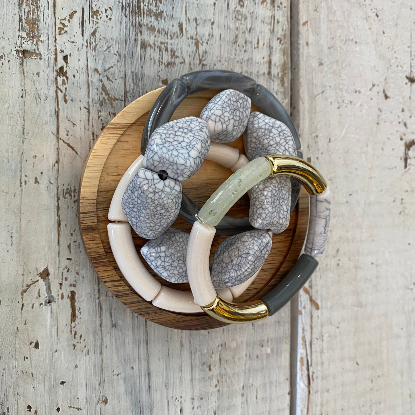 pebblestone bracelet stack