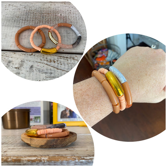 fall festival bracelet stack