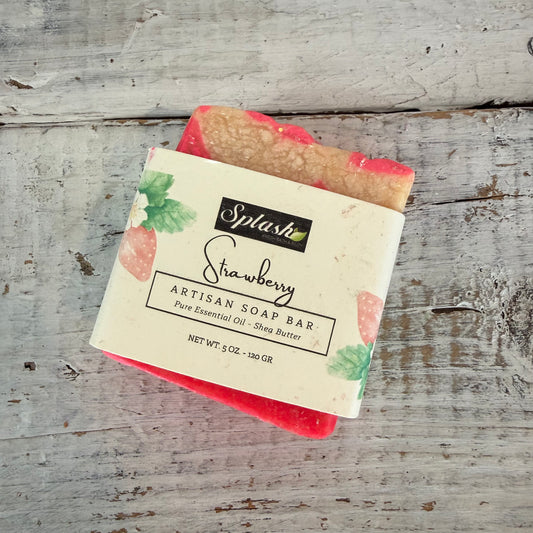 strawberry handcrafted soap by Splash