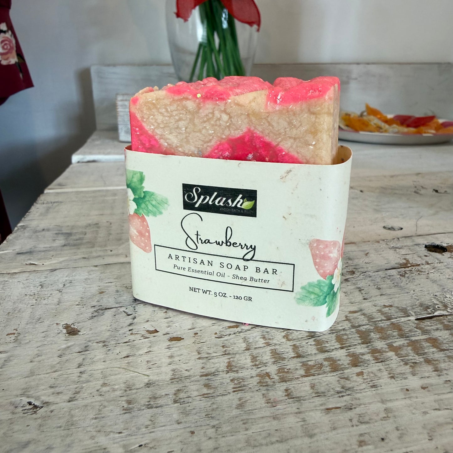 strawberry handcrafted soap by Splash