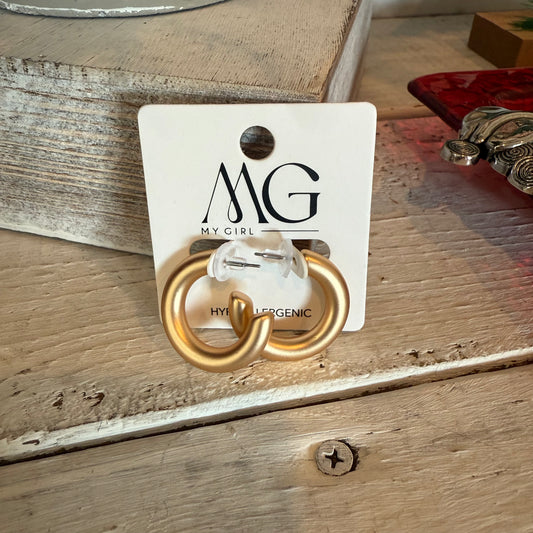 betty hoop in matte gold