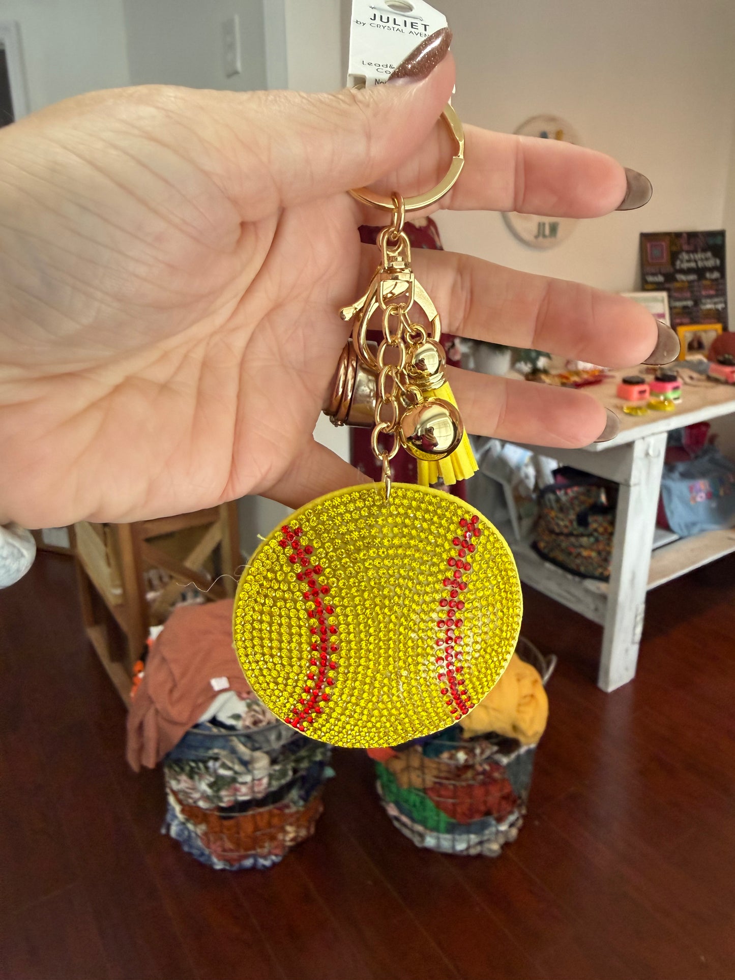 softball bag charm