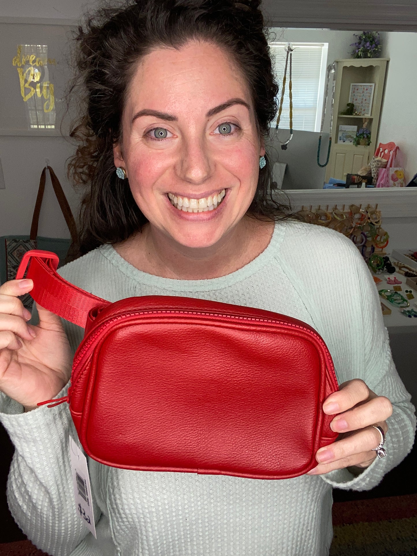 cross body leather belt bag by unni