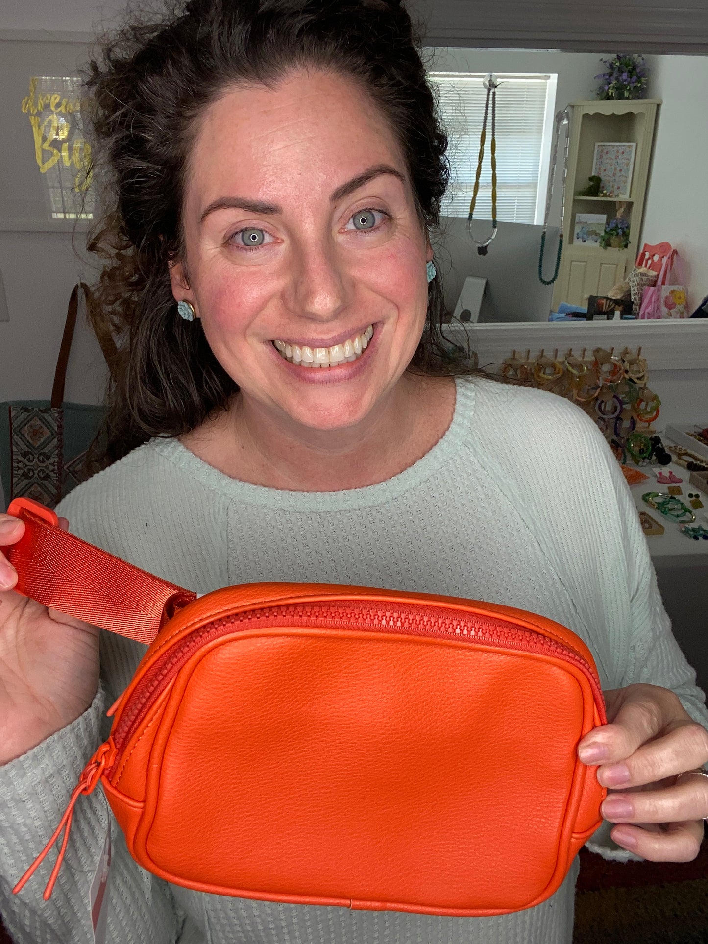 cross body leather belt bag by unni