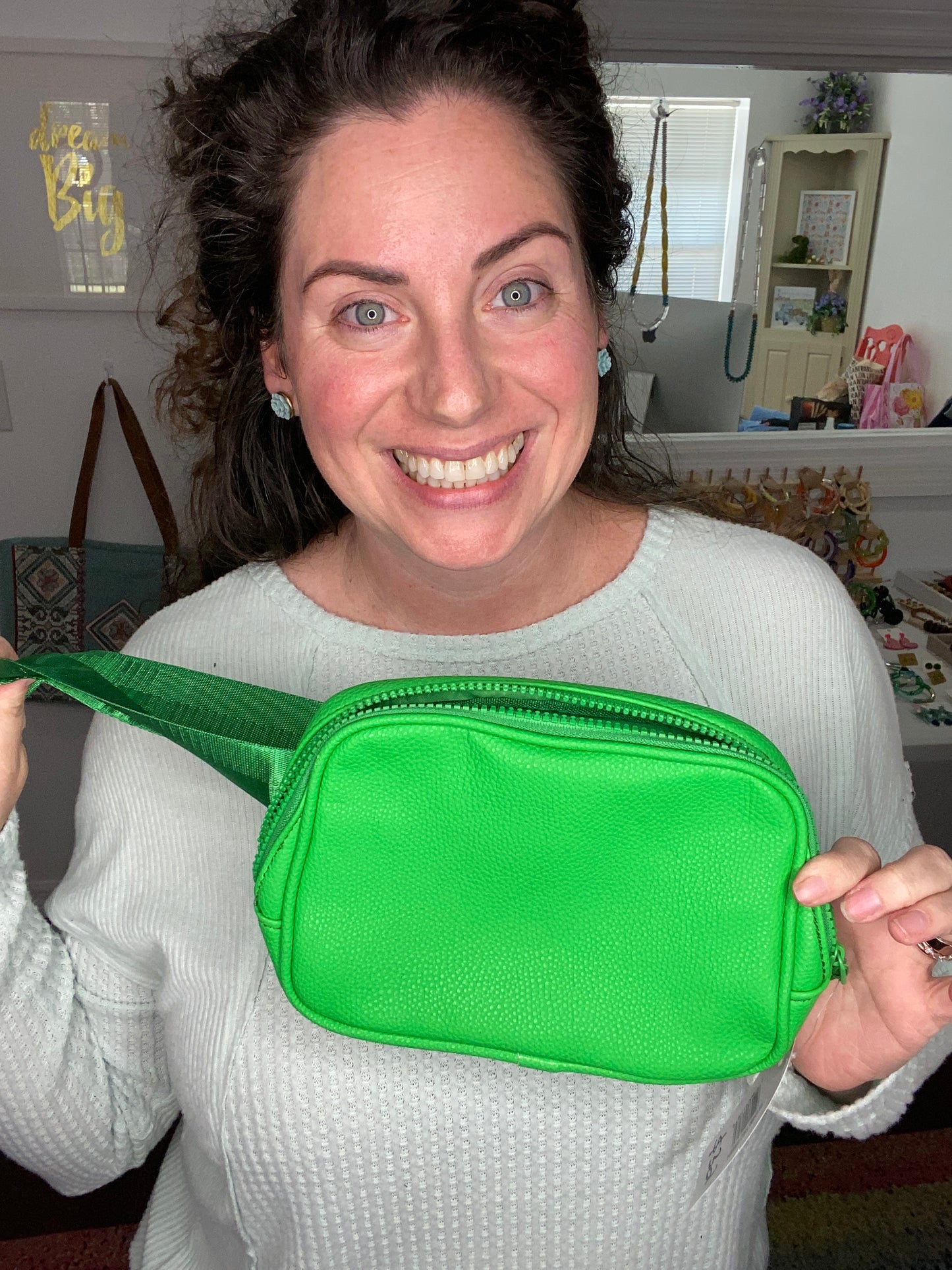 cross body leather belt bag by unni