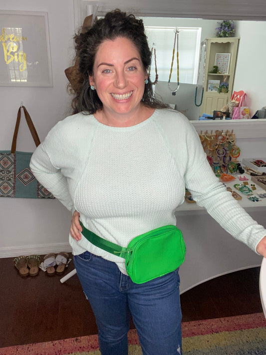 cross body leather belt bag by unni