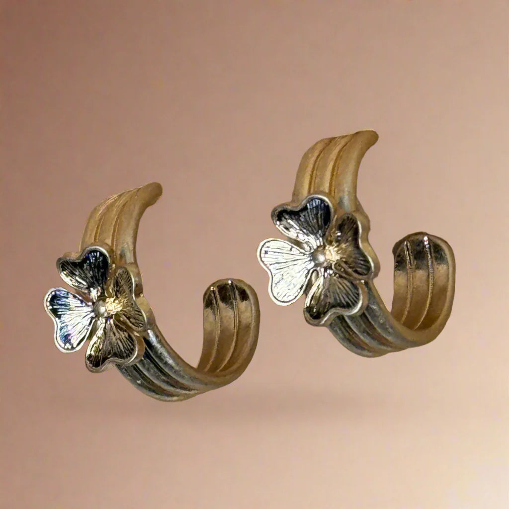 flower detail hoops