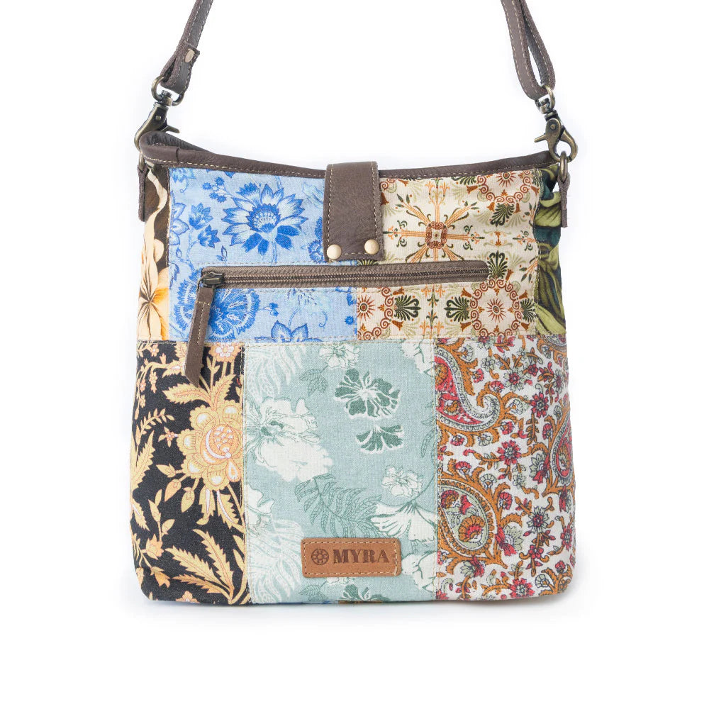 myra meadow spur shoulder bag in harvest patch