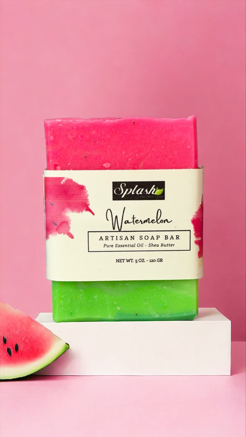 watermelon handcrafted soap by Splash
