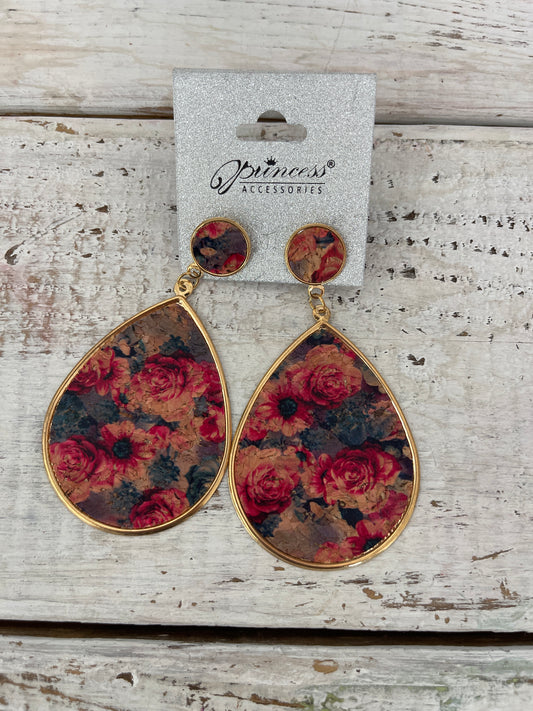 floral garden drop earrings