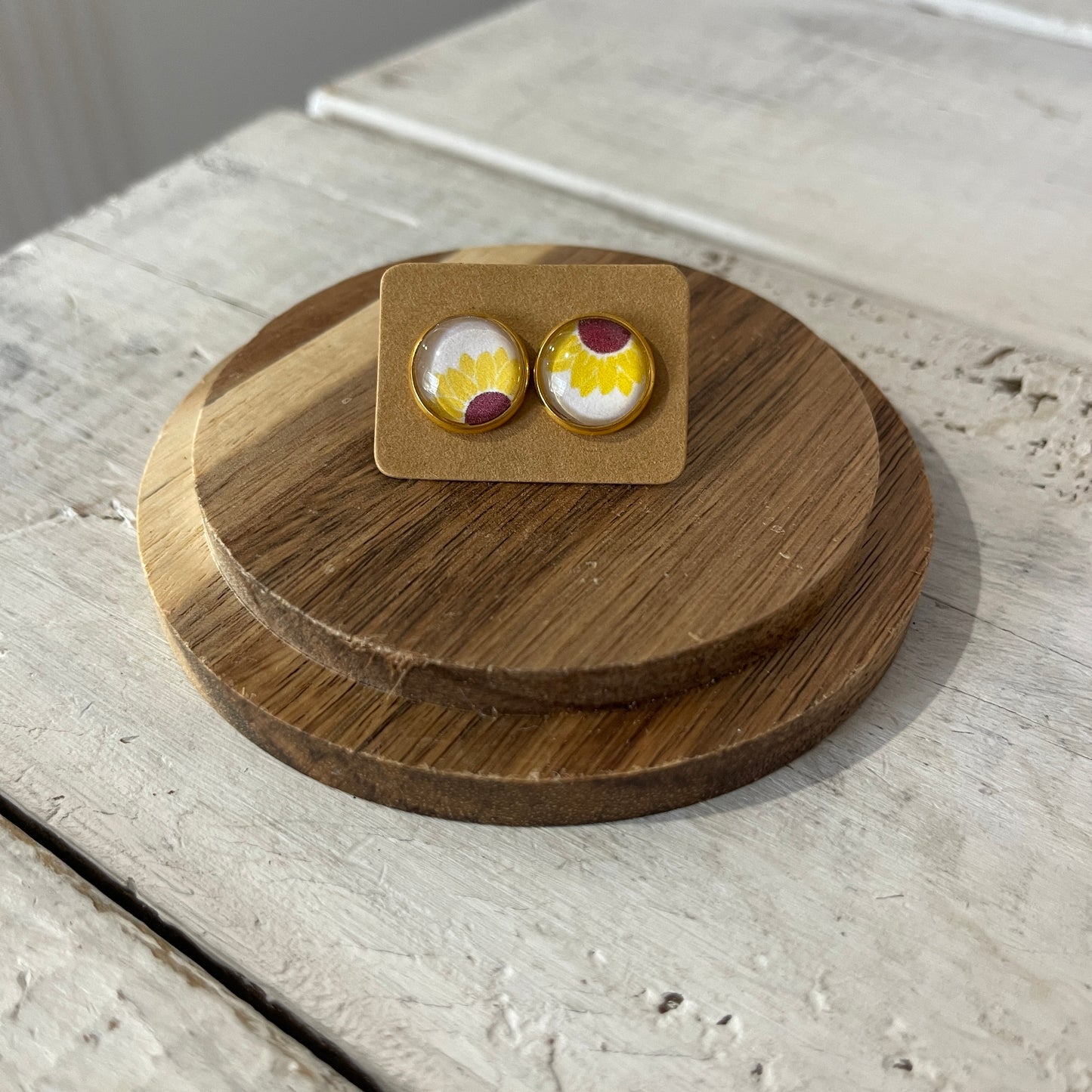 sunflower fields stud earrings